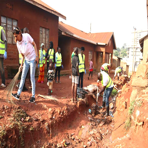 Volunteers Cleaning the Area